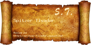 Spitzer Tivadar névjegykártya